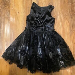 Black floral laced dress